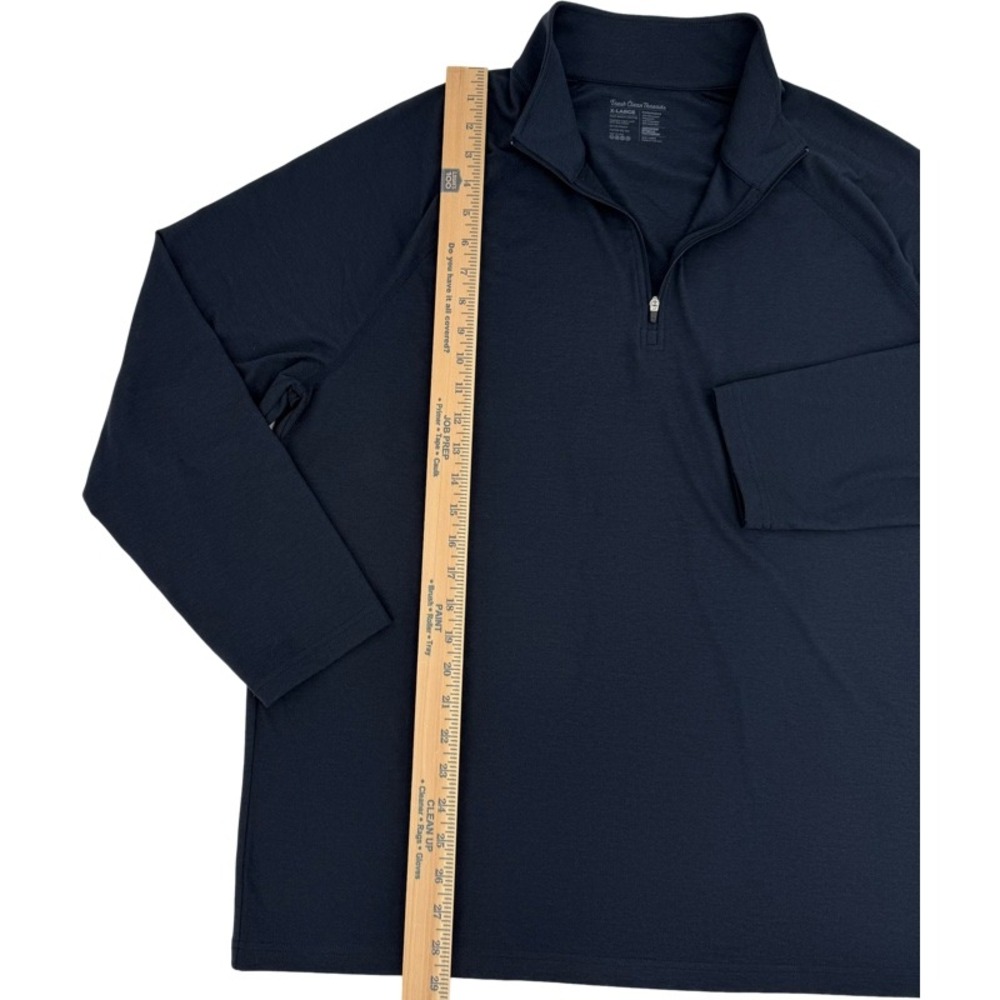 FRESH CLEAN THREADS XL Lot 2 Quarter Zip Pullover Black Navy Performance Stretch - Picture 11 of 16